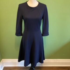 LK Bennett Classic Navy Long Sleeve Dress